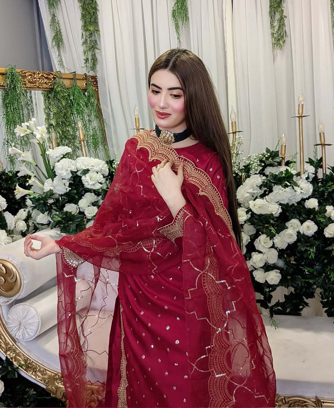 3 pcs Silk Sequence Emboidered | DG 31