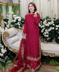 3 pcs Silk Sequence Emboidered | DG 31